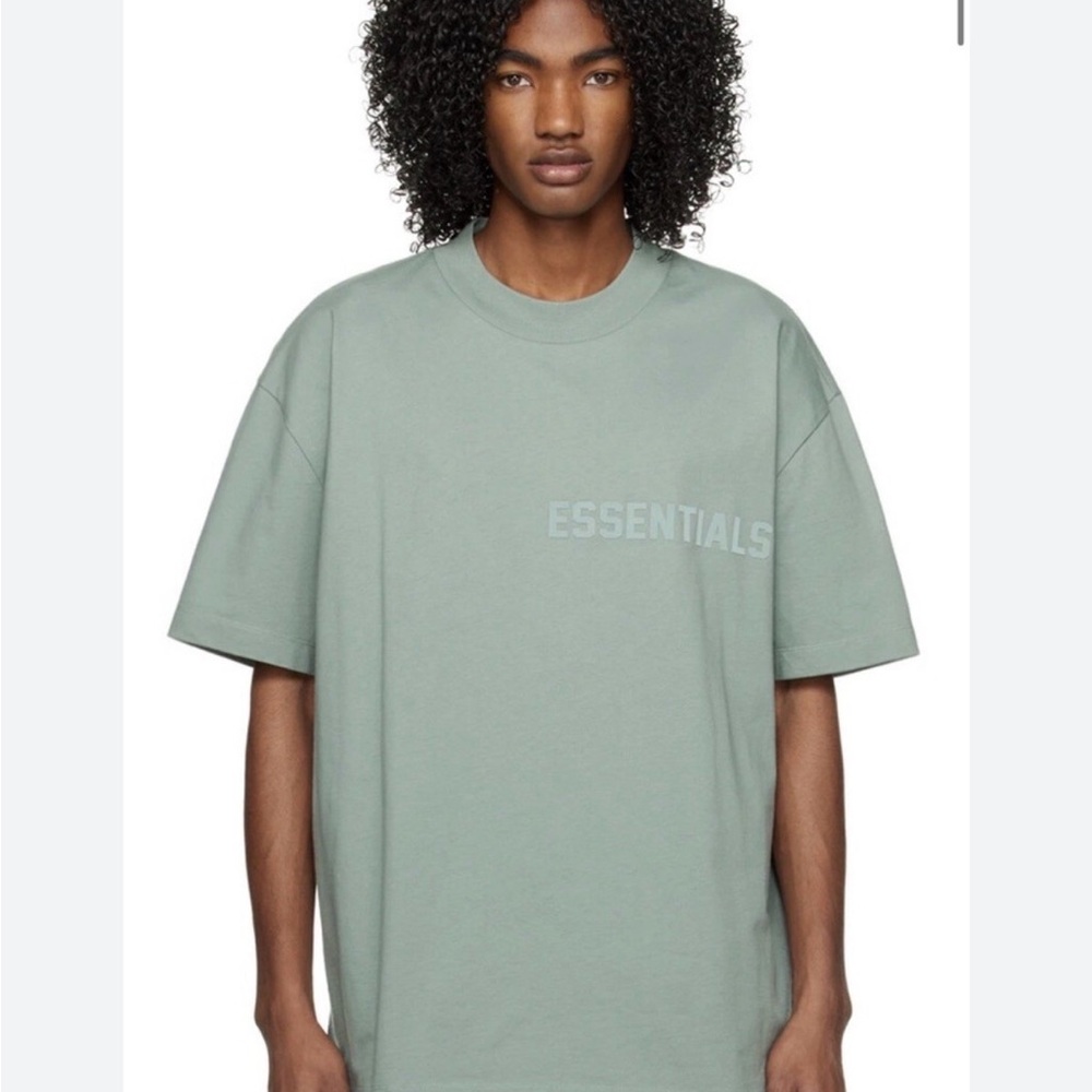 Fear of God Essentials Men's Oversized  Sycamore Green Tee size L